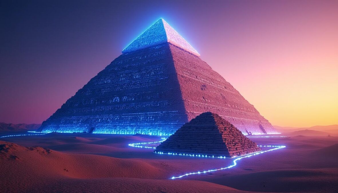 découvrez les liens fascinants entre la grande pyramide de gizeh et les origines mystérieuses de la blockchain dans histo crypto.