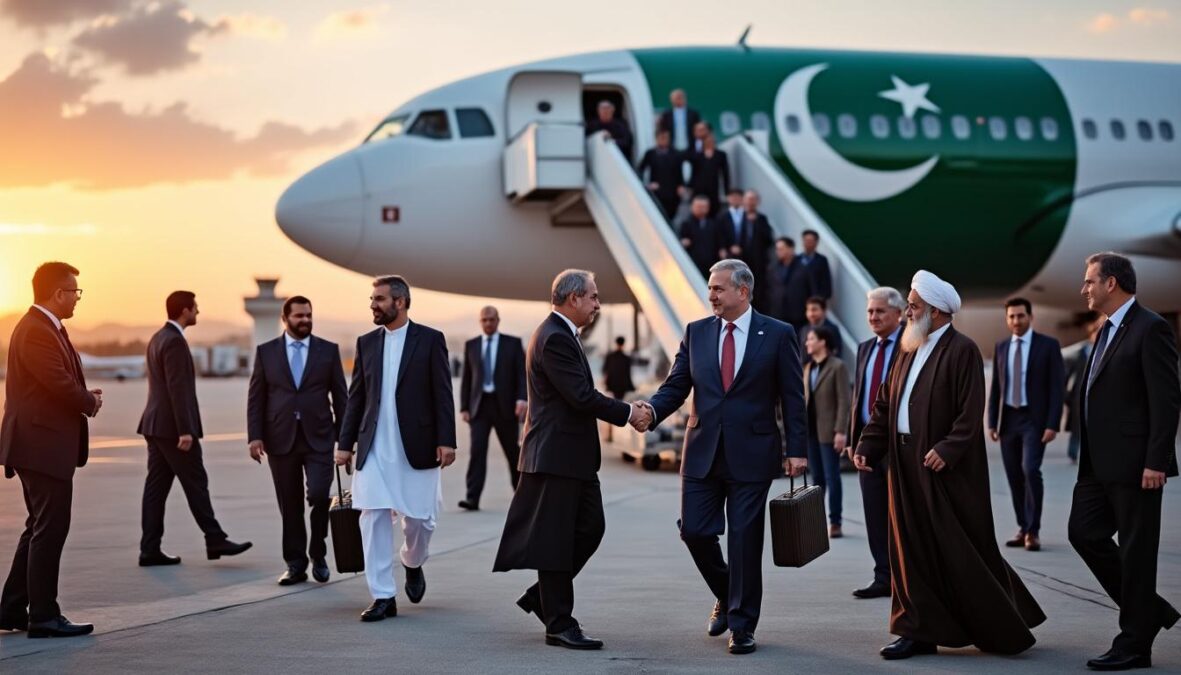 une délégation pakistanaise arrive à téhéran dans le but de réduire les tensions régionales et favoriser le dialogue entre les parties concernées.