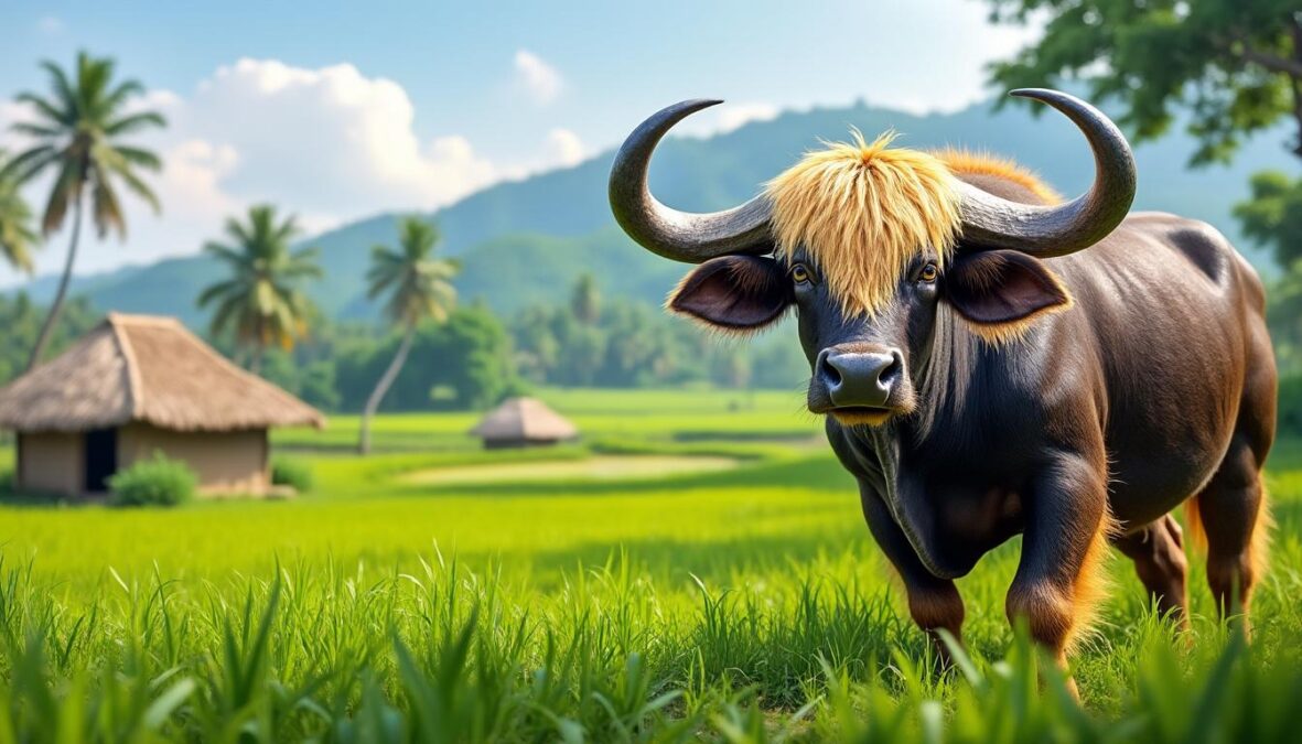 découvrez l'incroyable histoire d'un buffle à la crinière blonde au bangladesh qui séduit les internautes et devient une star des réseaux sociaux.