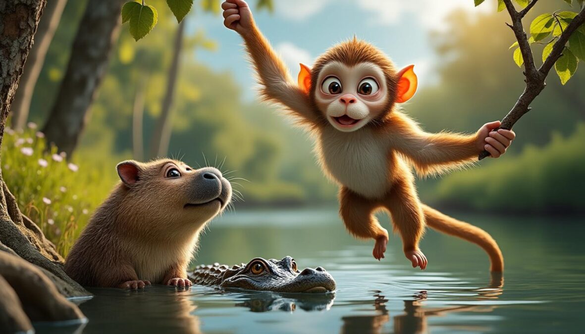 découvrez l'essor troublant des vidéos « amusantes » mettant en scène des singes, capybaras, alligators et autres animaux surprenants qui envahissent les réseaux sociaux.