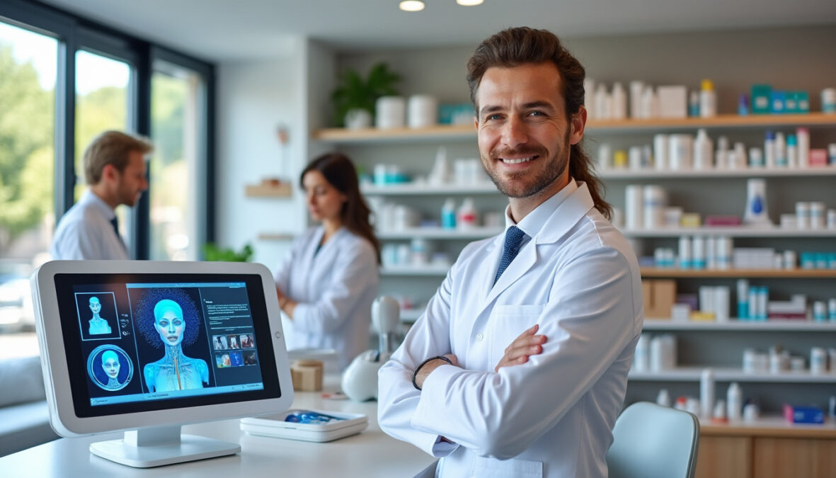 découvrez comment l'intelligence artificielle transforme la dermatologie dans une pharmacie innovante de roquefort-les-pins, offrant des diagnostics précis et des soins personnalisés.