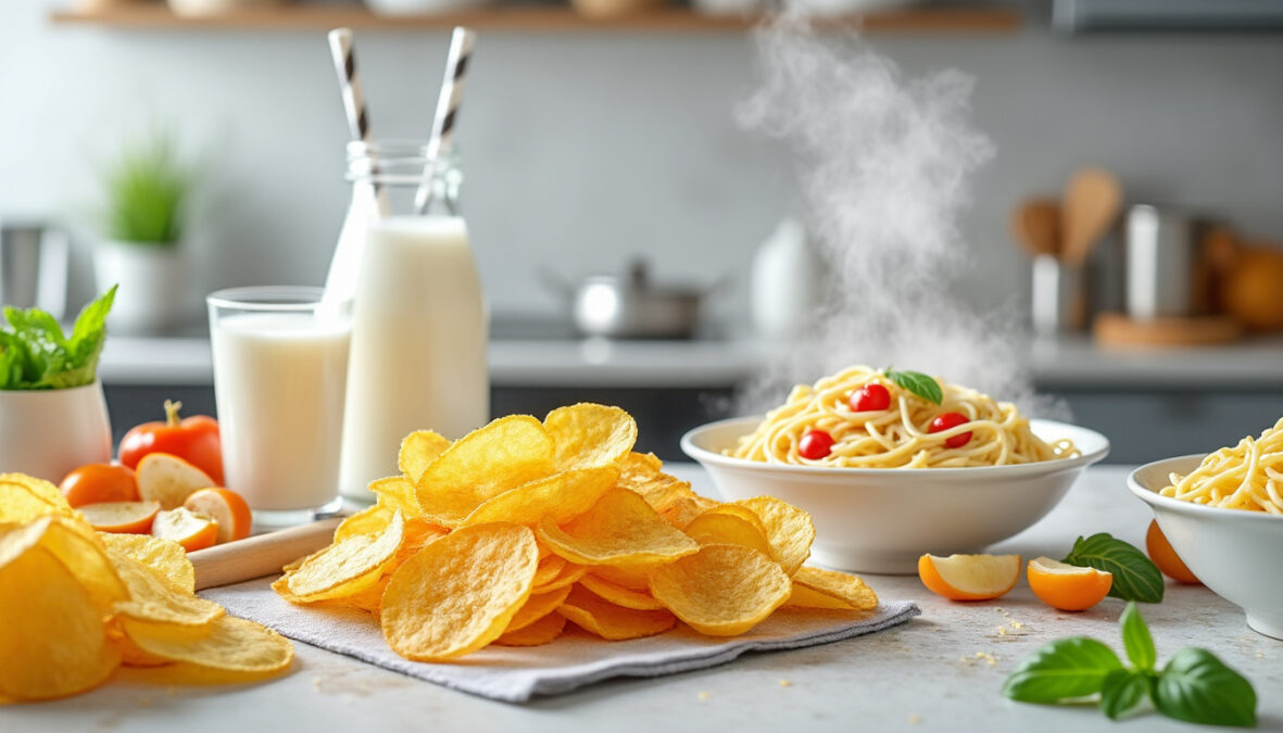 découvrez comment la whey protéinée transforme l'industrie alimentaire, en passant des chips aux nouilles, pour des produits savoureux et riches en protéines.