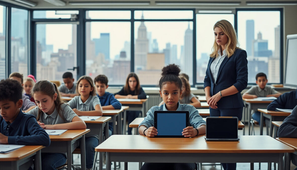 new york interdit l'utilisation de l'intelligence artificielle dans les écoles pour tous les élèves afin de garantir un environnement éducatif équitable et sans distraction technologique.