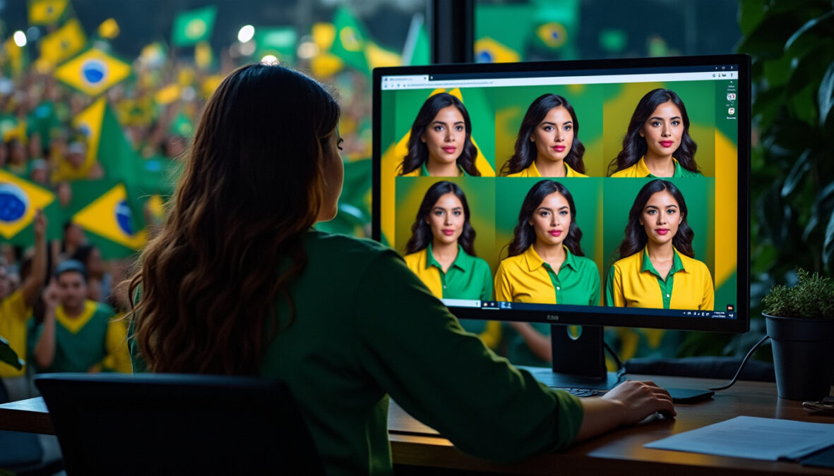 au brésil, des images générées par l’intelligence artificielle mettent en scène de fausses militantes pro-bolsonaro à l’approche de l’élection présidentielle.